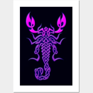 Purple Celtic Knot Scorpion Posters and Art